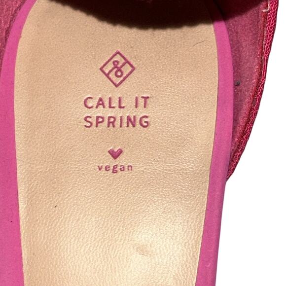 Woman’s Call It Spring Pink Chunky Heels Size 10 - Picture 6 of 8